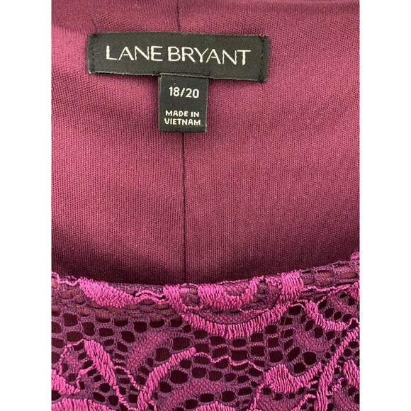 Lane Bryant Lace Bell-Sleeve Dress Plus Size 18/20 Purple - Picture 6 of 8